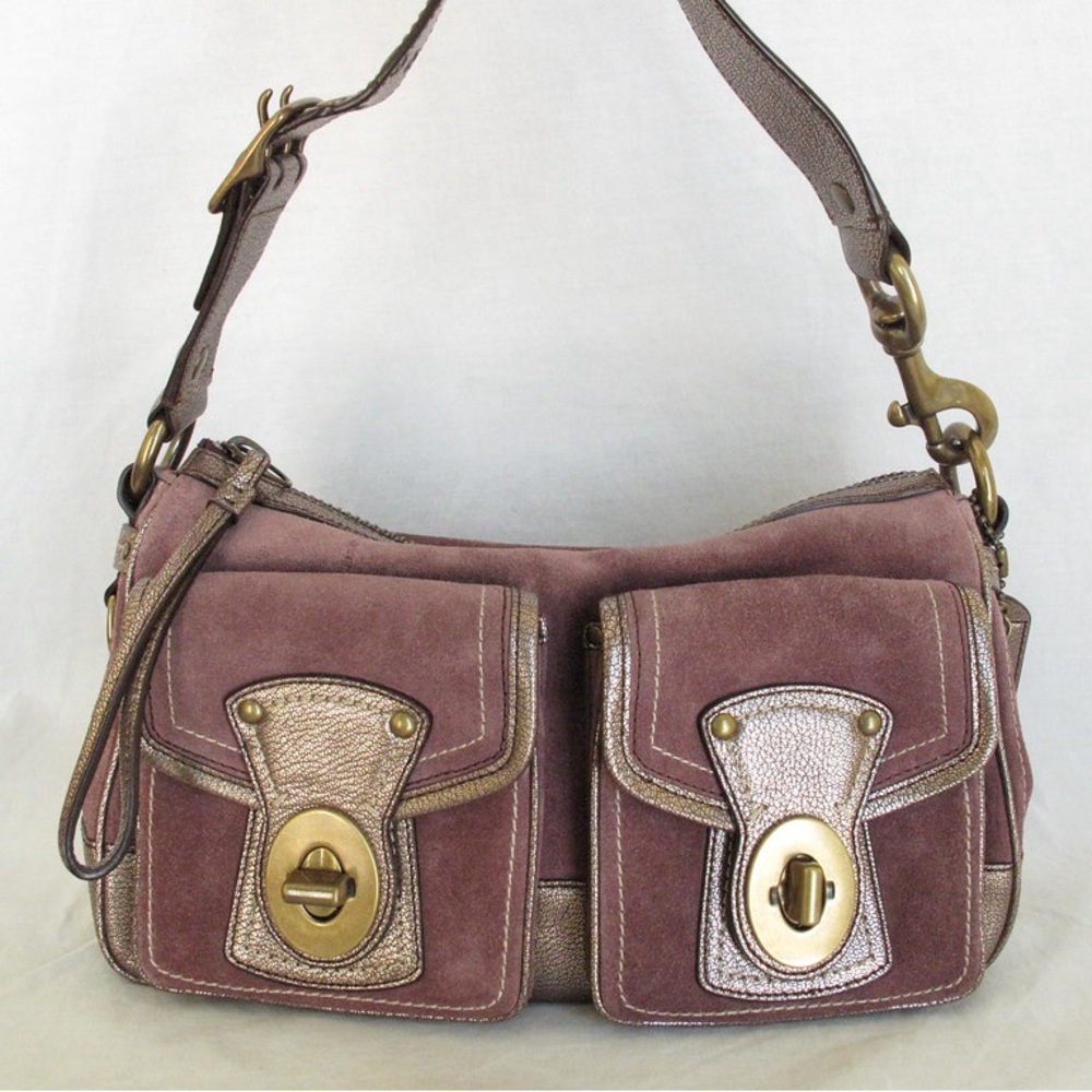ISO - Coach Suede Oxblood Legacy Shoulder Bag